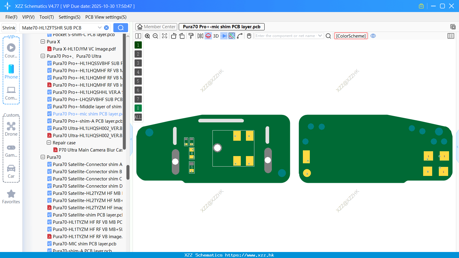 Huawei Pura70 Pro+-mic Shim PCB Layer